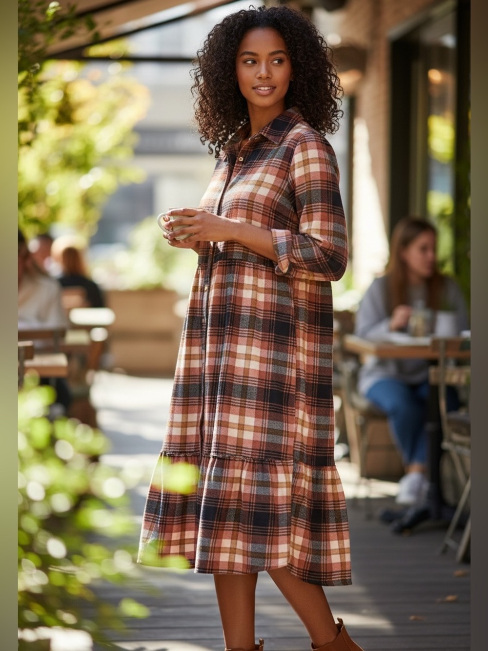 Vila Plaid Dress
